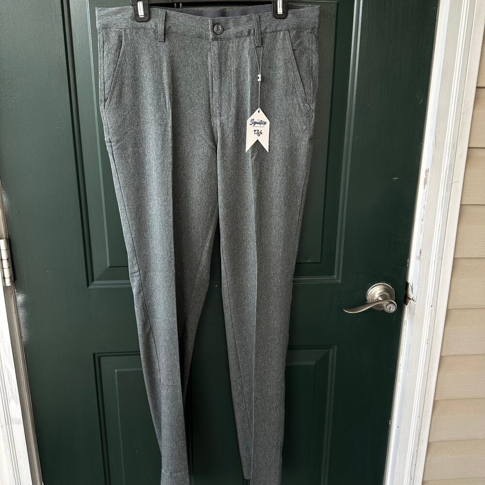 NWT 1764 Signature Performance Pants 32x32 Gray Stretch Golf Work Travel Comfort